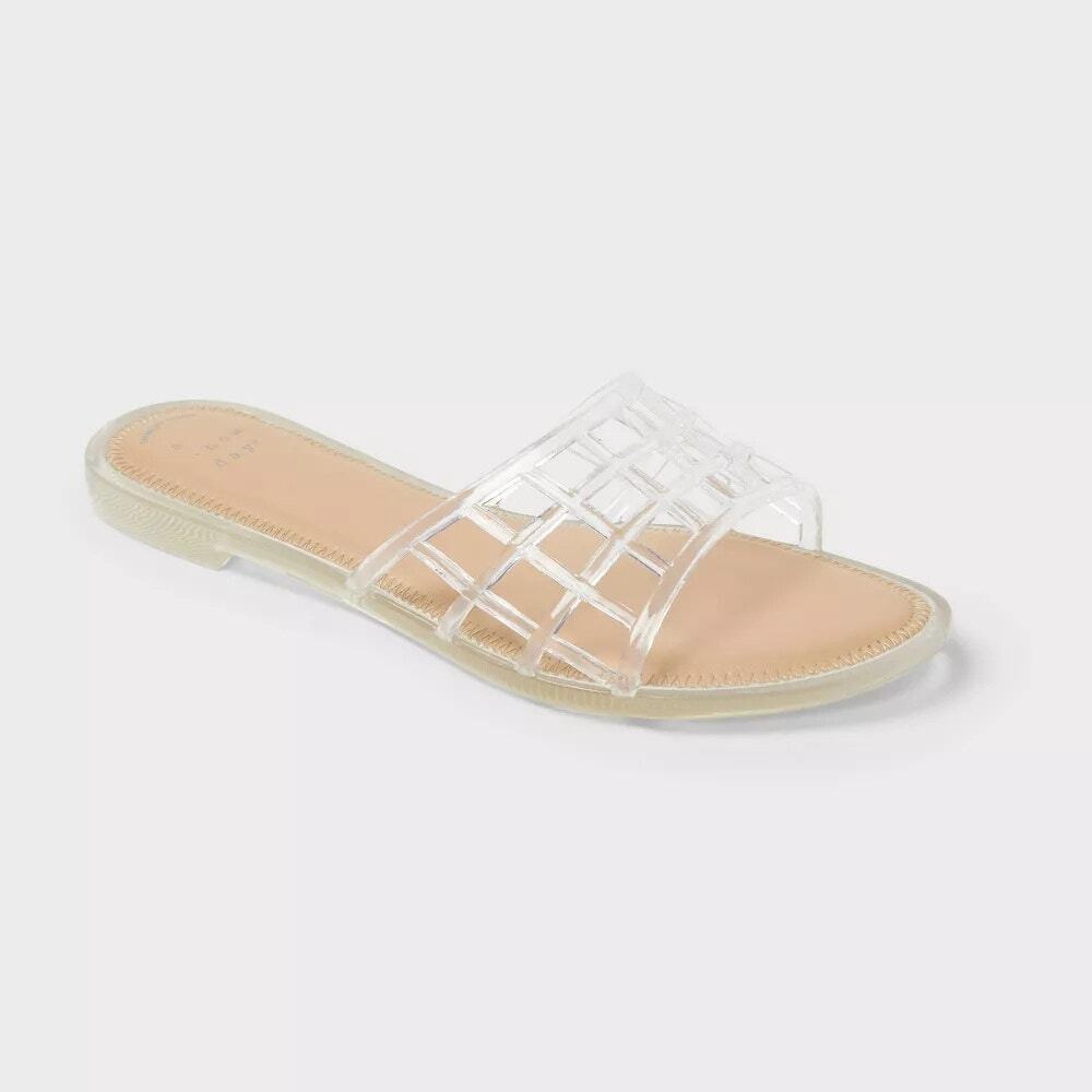 Women's Harbor Jelly Slide Sandals - A New Day - Clear